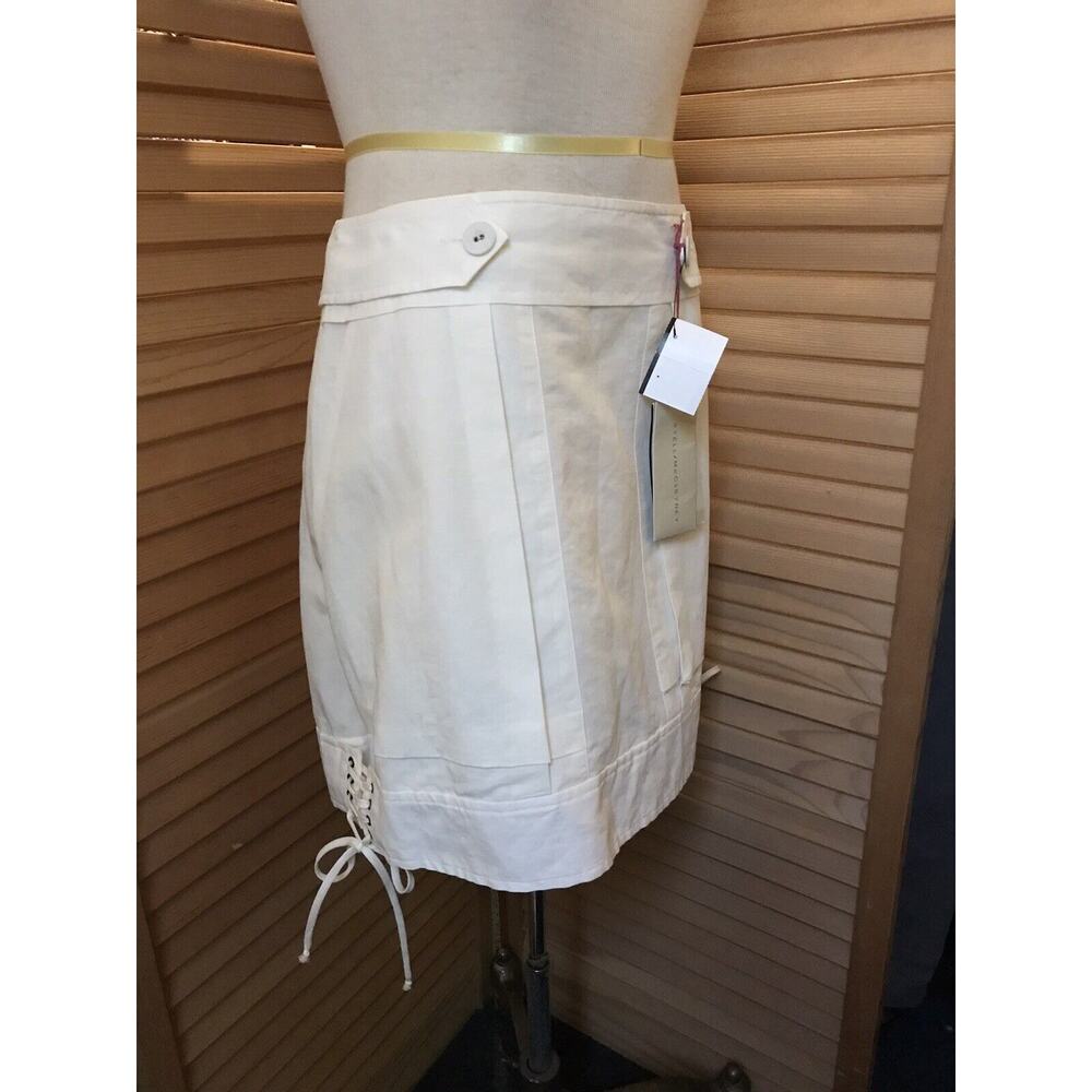NWT STELLA McCARTNEY SKIRT Sz 40 laced sides Silk Linen Cotton - Picture 2 of 7